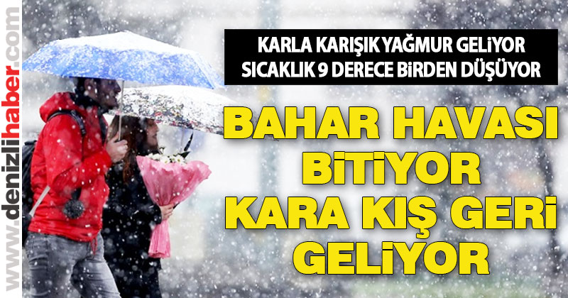 Perşembe günü kara kış geri geliyor