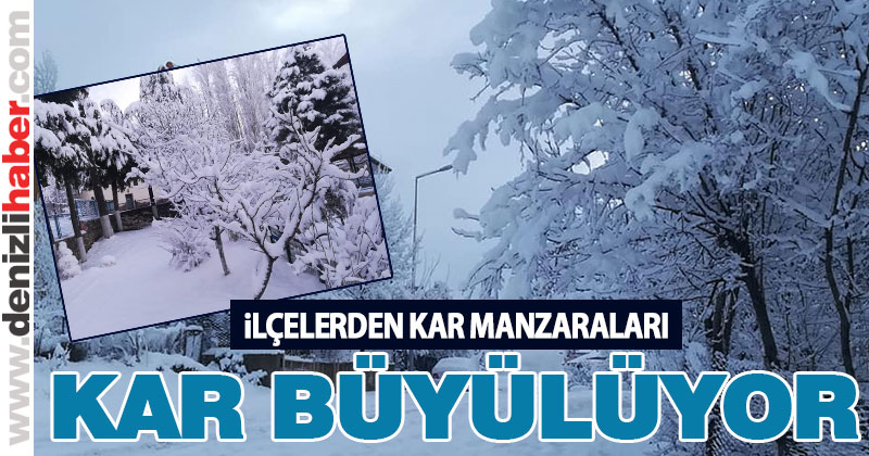 Büyüleyen kar manzaraları