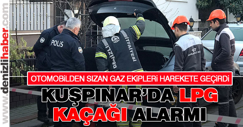 Otomobilden sızan LPG ekipleri alarma geçirdi