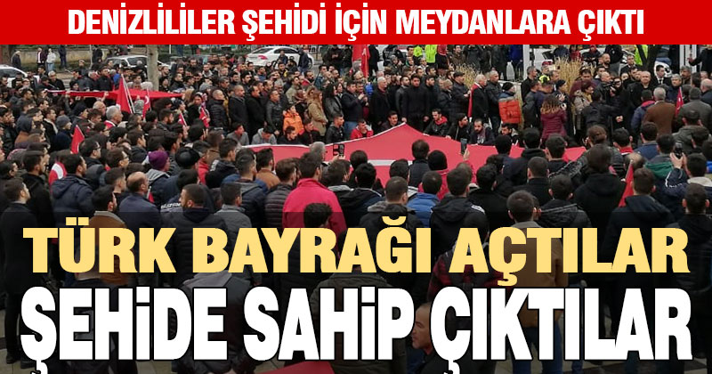 Denizli, şehidi için meydanlarda