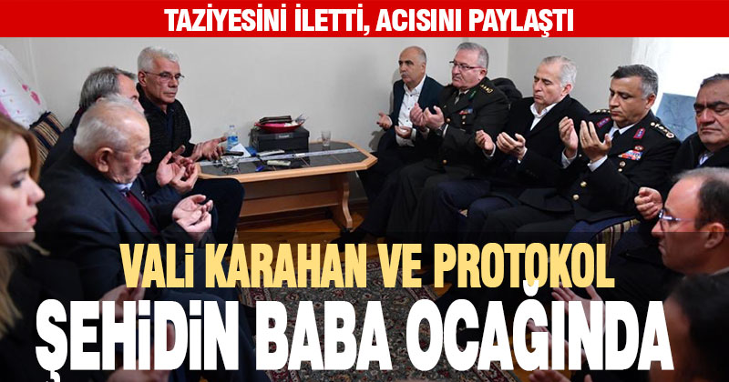 Vali Hasan Karahan, şehit babasını ziyaret etti