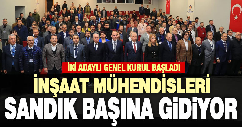 İnşaat mühendislerinde iki adaylı seçim