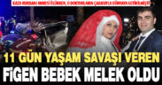 Annesi kazada öldüğü gün dünyaya getirilen Figen Bebek 11 gün direnebildi