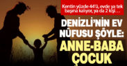 Denizli’de bir evde ortalama 3 kişi yaşıyor