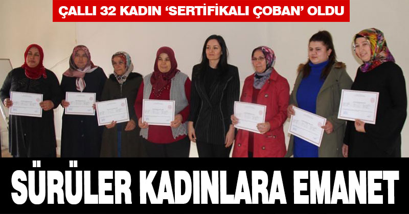 Çallı kadınlar sertifikalı çoban oldu