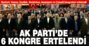 Ak Parti’de hafta sonu yapılacak 6 kongre ertelendi