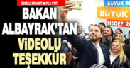 Bakan Albayrak’tan Denizli’ye videolu teşekkür mesajı