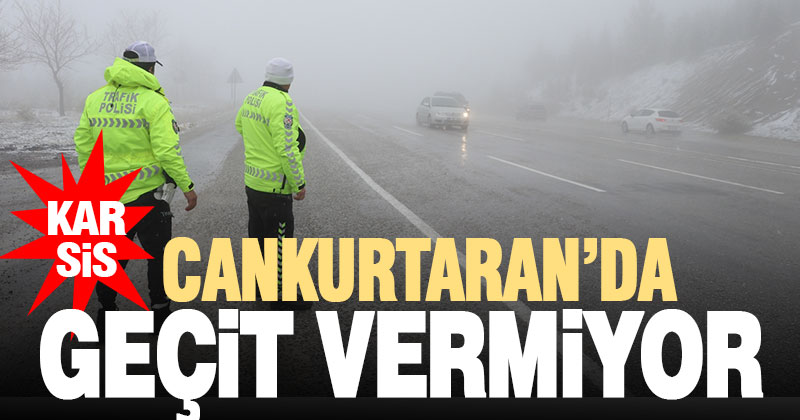 Cankurtaran’da kar ulaşımı etkiliyor