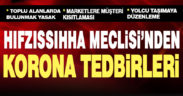 Hıfzısıhha Meclisi’nden korona tedbirleri