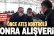Sarayköy’de pazarcının ateşi ölçüldü, sonra satışa izin verildi