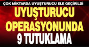 Uyuşturucu operasyonunda 9 tutuklama