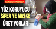 Öğretmenler sağlıkçılar için “yüz koruyucu siper” ile maske üretiyor