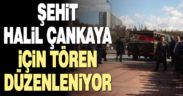 Şehit Halil Çankaya için tören düzenleniyor