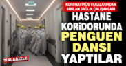 Koronavirüse karşı moral için hastane koridorlarında özel kıyafetle dans ettiler