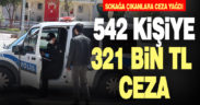Denizli’de sokağa çıkma yasağına uymayan 542 kişi hakkında işlem yapıldı