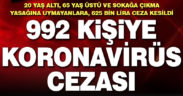 Koronavirüs yasaklarına uymayan 922 kişiye 625 bin lira ceza