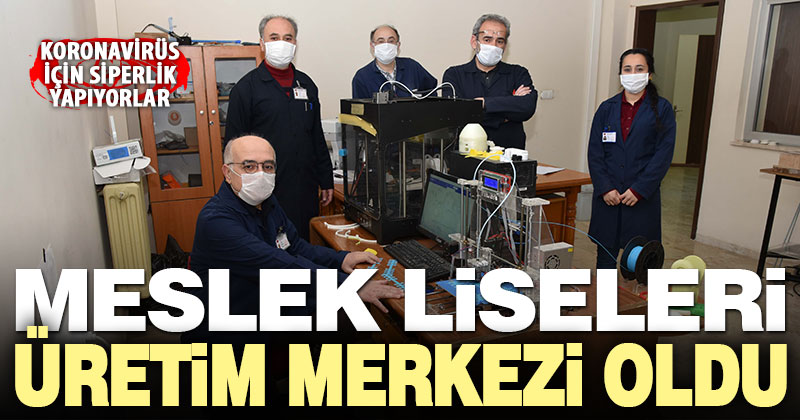Meslek liseleri üretim merkezi oldu, siperlik yapıyorlar