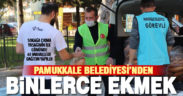 Pamukkale Belediyesi on binlerce ekmeği vatandaşa ulaştırdı