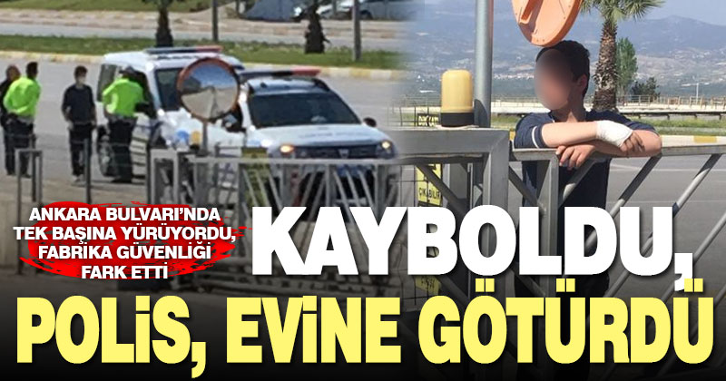 Sokağa çıkma yasağında kaybolan çocuğa polis sahip çıktı