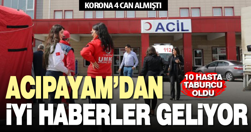 Acıpayam’da 10 korona hastası iyileşti, taburcu oldu