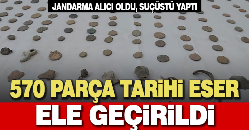 Çivril’de 570 parça sikke ve madalyon ele geçirildi