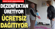Bozkurt Belediye Başkanı Birsen Çelik dezenfektan üretiyor, ücretsiz dağıtıyor