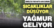 Denizli’ye bu hafta sağanak yağışlar geliyor