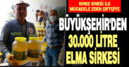 Büyükşehir Belediyesi’nden çiftçiye 30 in litre elma sirkesi