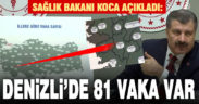 Sağlık Bakanı Koca Denizli’deki vaka sayısını açıkladı