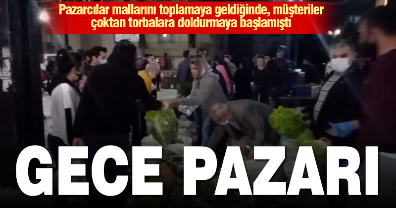 Karaman’da gece pazarı kuruldu