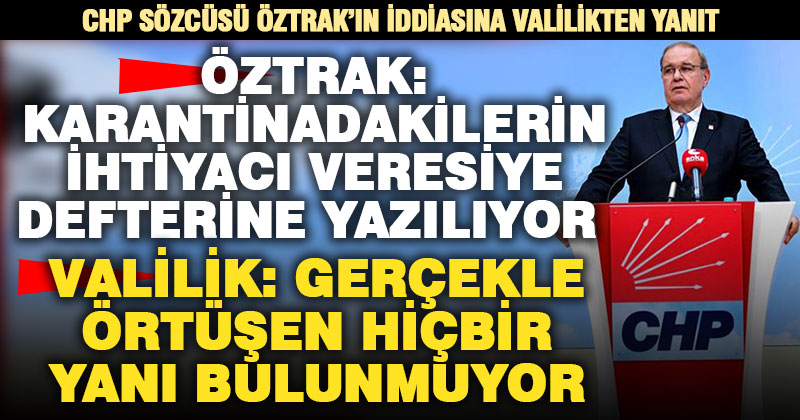 CHP’li Öztrak’ın ‘veresiye defteri’ iddiasına Denizli valiliğinden yalanlama