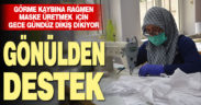 Görme kaybına rağmen maske üretmek için dikiş makinasının başına oturdu