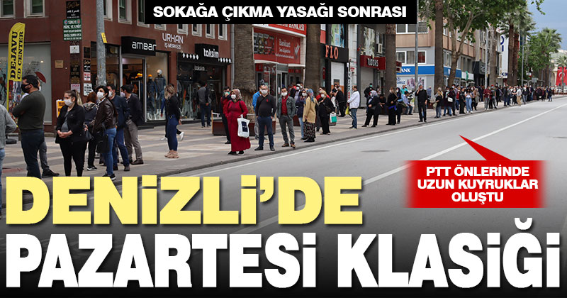 PTT önlerinde yine uzun kuyruklar oluştu