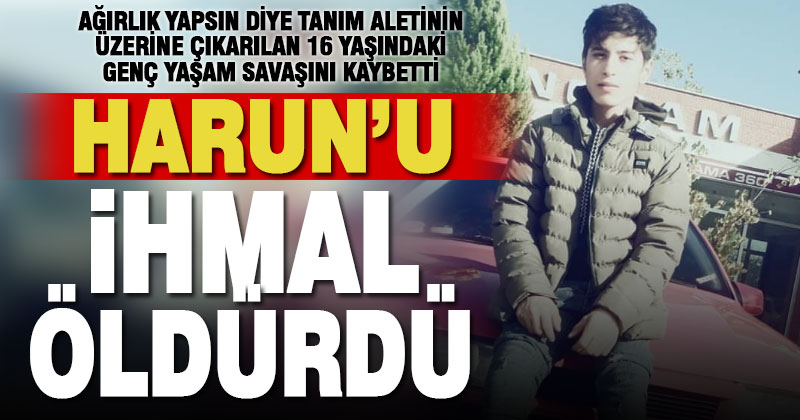 Çapa makinesinin altında kalan 16 yaşındaki genç yaşam savaşını kaybetti