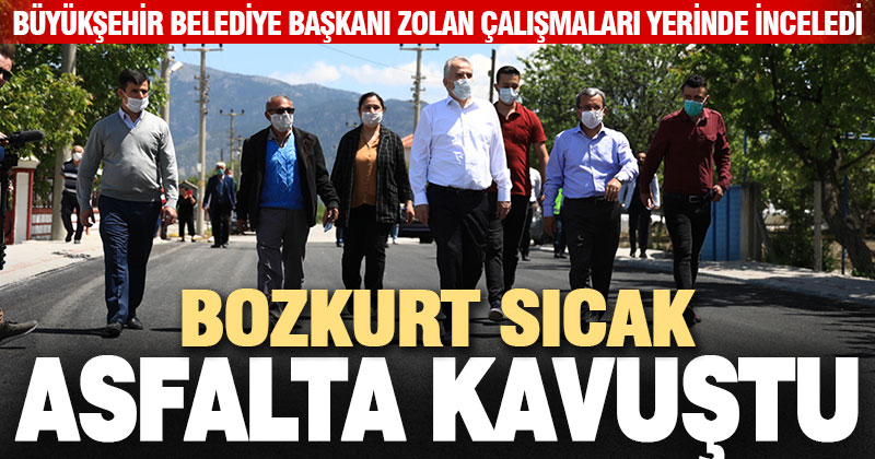 Başkan Zolan Bozkurt’ta asfalt çalışmalarını inceledi