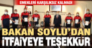 İçişleri Bakanlığı’ndan Büyükşehir İtfaiye’ye teşekkür