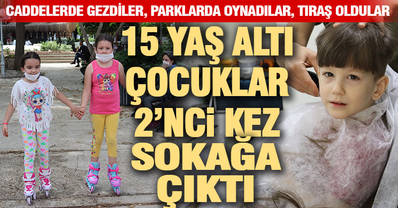 Denizli’de 15 yaş altı çocuklar güzel havanın keyfini çıkardı