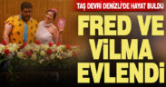 “Fred ve Vilma” kostümleri giyip nikah kıydılar