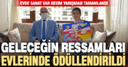 Evde Sanat Var resim yarışmasının ödüllerini evlerinde aldılar
