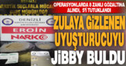 Narkotik köpeği Jibby direksiyon altına zulalanmış uyuşturucuyu buldu