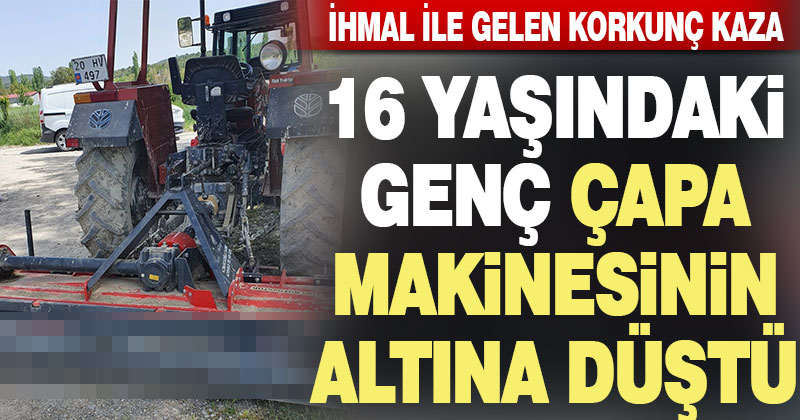 Çapa makinesinin altına düşen liseli ağır yaralı