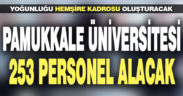 Pamukkale Üniversitesi’ne 253 sözleşmeli personel alınacak