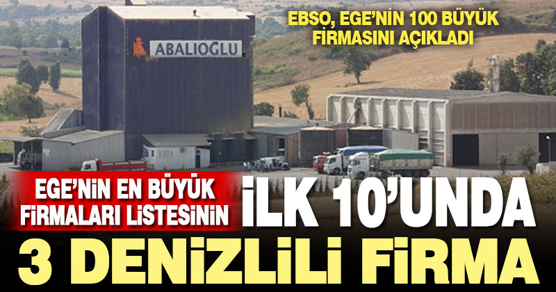 Ege’nin 100 büyük firması açıklandı: İlk 10’da Denizli’den 3 firma var
