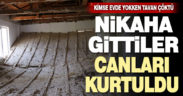 Yaşlı çiftin yaşadığı müstakil bir evin tavanı, kimse yokken çöktü