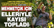 ‘Elmacı Dede’ Mehmetçiğe kayısı dağıtmak için Denizli’den Şırnak’a gitti