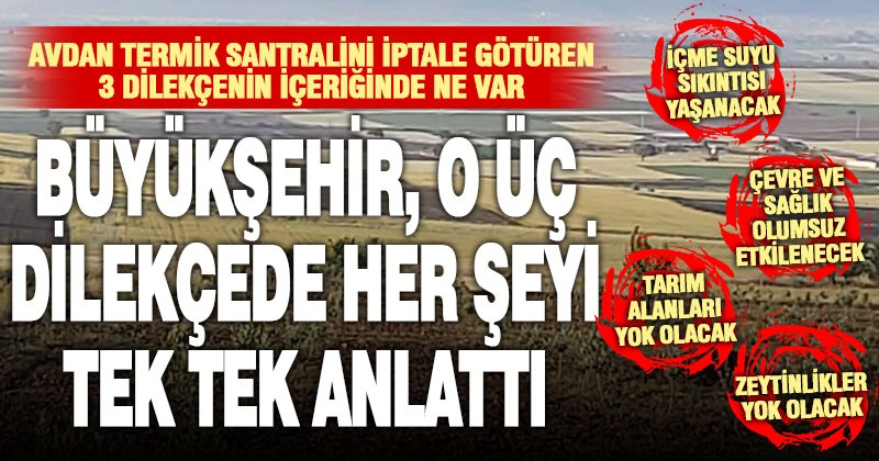 Avdan termik santralini iptale götüren Büyükşehir’in 3 dilekçesinde ne gerekçeler var?