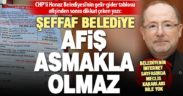 CHP’li belediyenin gelir-gider tablosu afişinden sonra dikkat çeken yazı