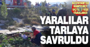 Acıpayam’da tarlaya uçan kamyonetteki 3 kişi yaralandı