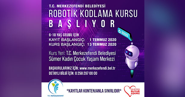 Merkezefendi’de çocuklara kodlama kursu