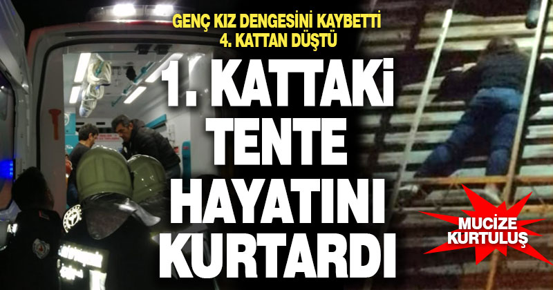 4’üncü kattan düşen 21 yaşındaki kız yaralandı